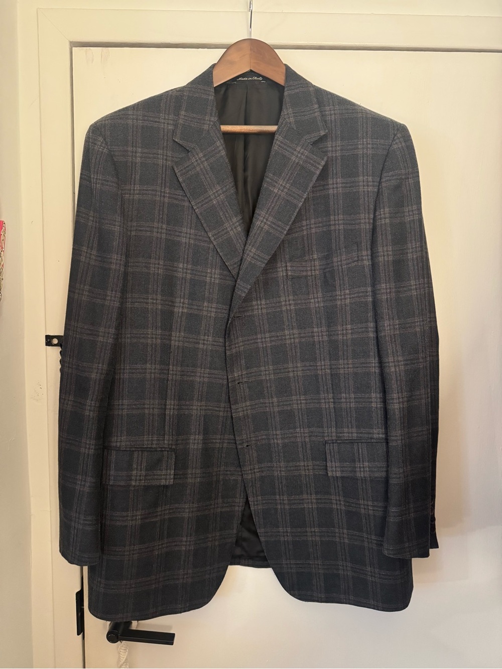 Faconnable grey plaid blazer - made in Italy